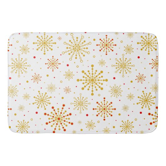 Retro Atomic Mid-Century Modern Pattern バスマット (正面)