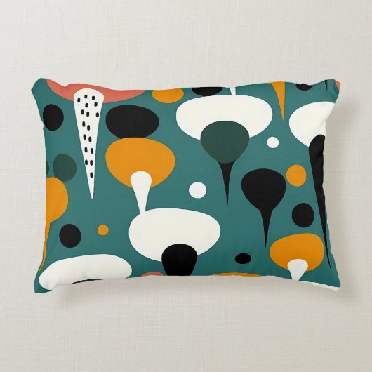 Retro Atomic Mushroom Pillow アクセントクッション (正面)