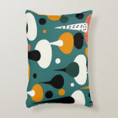 Retro Atomic Mushroom Pillow アクセントクッション (正面(垂直))