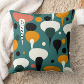 Retro Atomic Mushroom Pillow クッション (ブランケット)