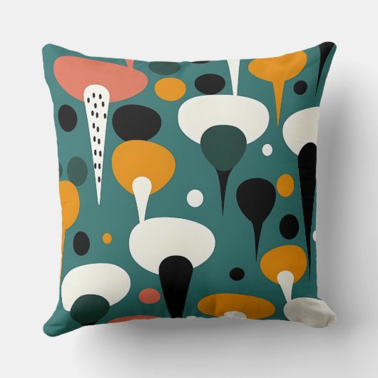 Retro Atomic Mushroom Pillow クッション (裏面)