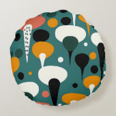 Retro Atomic Mushroom Pillow ラウンドクッション (裏面)