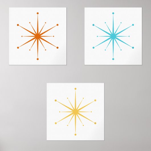 Retro Atomic Starburst Choose Your Own Colors (正面)