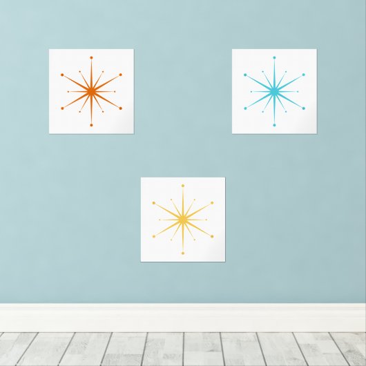 Retro Atomic Starburst Choose Your Own Colors (ウッドフロア)