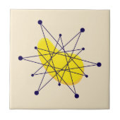 Retro Atomic Starburst Mid-Century Style タイル (正面)