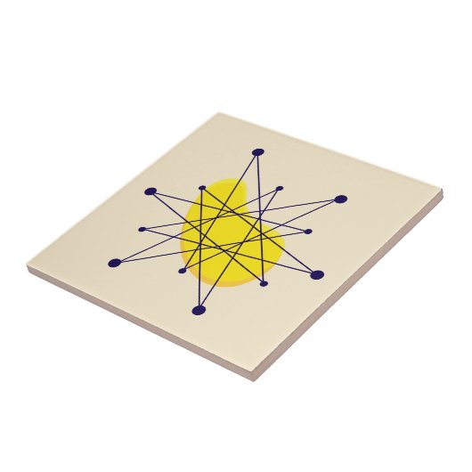 Retro Atomic Starburst Mid-Century Style タイル (側面)