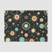 Retro Atomic Starburst Midcentury Pattern 薄葉紙 (正面)