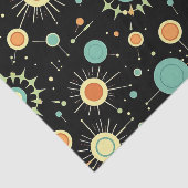 Retro Atomic Starburst Midcentury Pattern 薄葉紙 (詳細)