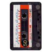 Retro Audiotape S 50th birthday Save the date FM マグネット (縦)