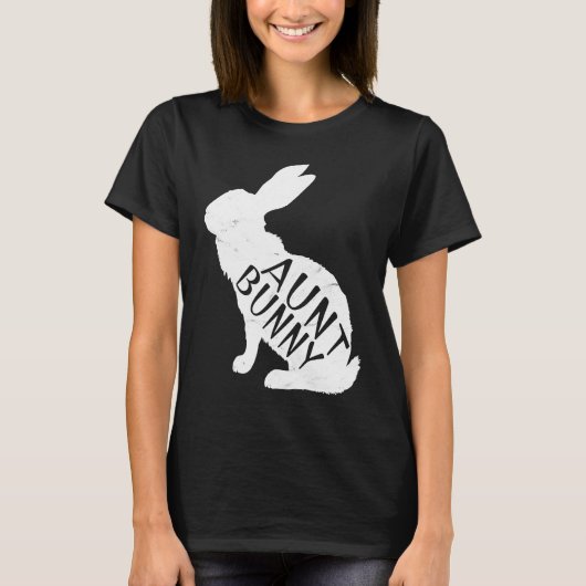 Retro Aunt Bunny  Auntie Rabbit Matching Family Ea Tシャツ (正面)