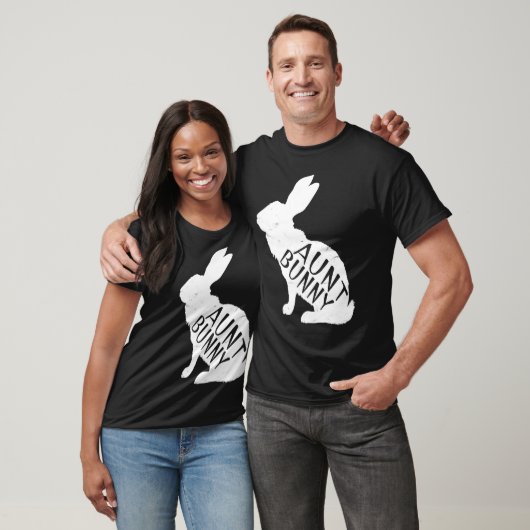Retro Aunt Bunny  Auntie Rabbit Matching Family Ea Tシャツ (ユニセックス)