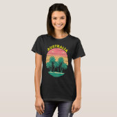 Retro Australia Vacation Souvenir Palm Tree Tシャツ (正面フル)