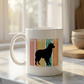 Retro Australian Shepherd Silhouette  コーヒーマグカップ