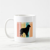 Retro Australian Shepherd Silhouette  コーヒーマグカップ (左)