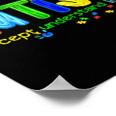 Retro Autism Accept Understand Love to Be ポスター (角)