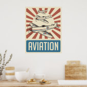 Retro Aviation Poster ポスター (キッチン)