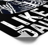 Retro Awesome Like My Daughter Funny Dad Parents D ポスター (角)