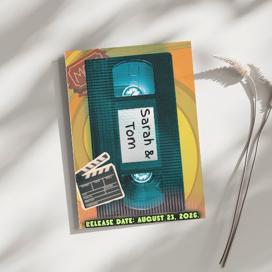 Retro Back to 90s Wedding Invitation