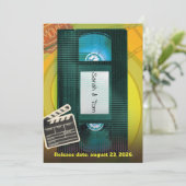 Retro Back to 90s Wedding Invitation (スタンド正面)