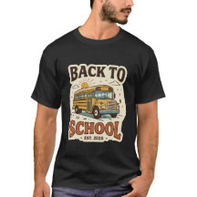 Retro Back to School Vintage School Bus T-Shirt | 