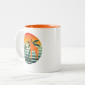 Retro Background ツートーンマグカップ (正面左)