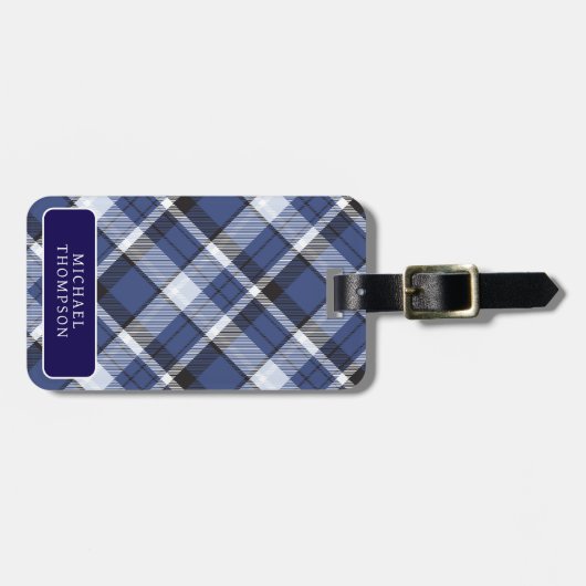 Retro Background Seamless Plaid Pattern Vector ラゲッジタグ (正面横)