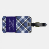 Retro Background Seamless Plaid Pattern Vector ラゲッジタグ (裏面横)