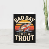 Retro Bad Day To Be A Trout Fishermen Funny Fishin カード (正面)