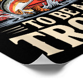 Retro Bad Day To Be A Trout Fishermen Funny Fishin ポスター (角)