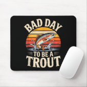 Retro Bad Day To Be A Trout Fishermen Funny Fishin マウスパッド (マウス)