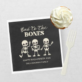 Retro Bad To The Bones Spooky Halloween スタンダードランチョンナプキン