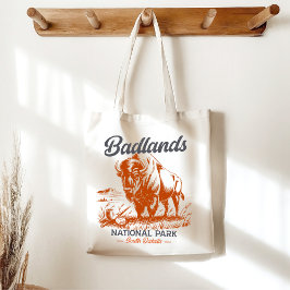 Retro Badlands National Park Souvenir Design トートバッグ