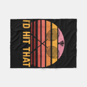 Retro Badminton Id Hit That  フリースブランケット (正面(横))