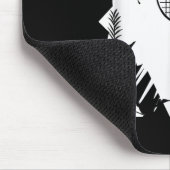 Retro Badminton Racket Shuttle Player  マウスパッド (コーナー)