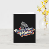 Retro Badminton Team Sport Player Coach 70s 80s Vi カード (黄色い花)