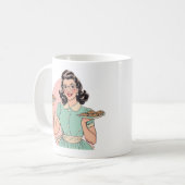 Retro Baker Lady Mug コーヒーマグカップ (正面左)