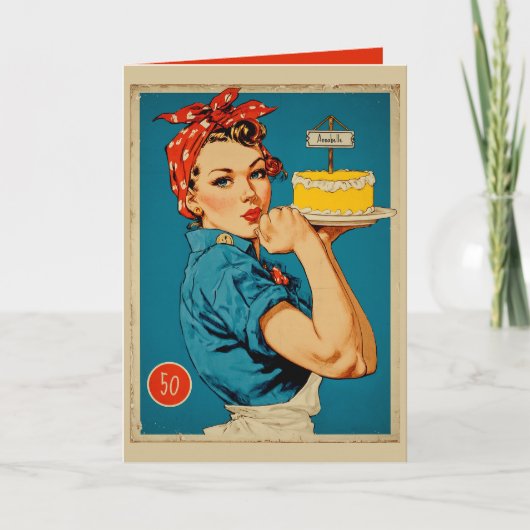 Retro Baker Pin-Up  カード (正面)