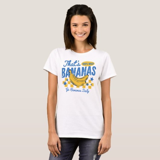 Retro Bananas Funny Quote Tシャツ (正面フル)