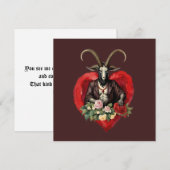 Retro Baphomet Gothic Valentine's Day Love シーズンカード (正面/裏面)