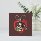 Retro Baphomet Gothic Valentine's Day Love シーズンカード (スタンド正面)