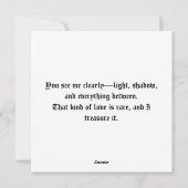 Retro Baphomet Gothic Valentine's Day Love シーズンカード (裏面)