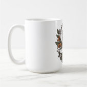 Retro barn owl 'I give a hoot' design コーヒーマグカップ (左)