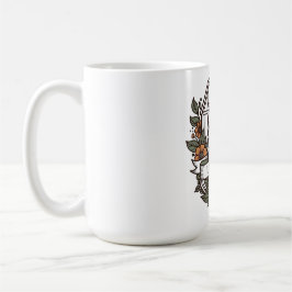 Retro barn owl 'I give a hoot' design コーヒーマグカップ