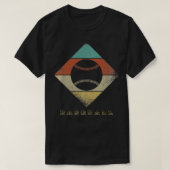 Retro Baseball 1960's 1970's Style Baseball Pullov Tシャツ (デザイン正面)
