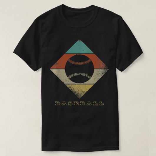 Retro Baseball 1960's 1970's Style Baseball Pullov Tシャツ (デザイン正面)