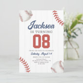 Retro Baseball Birthday 招待状 (スタンド正面)