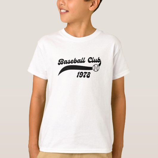 Retro Baseball Club T-Shirt Design Tシャツ (正面)