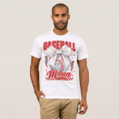 Retro Baseball Mama T-Shirt Disco Ball Coquette Bo Tシャツ (正面フル)