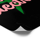 Retro Basic Lightning Quote She Electric Funny Sim ポスター (角)