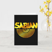 Retro Basic Yellow Sabian Quote Funny Vintage  カード (黄色い花)